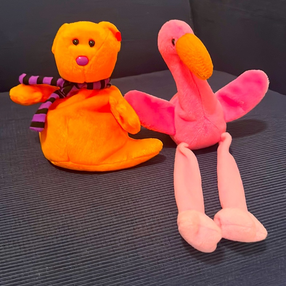 Harry Potter TY beanie baby Neon collectible ghost Bear pink flamingo